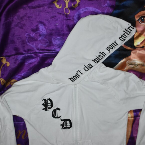 PUSSYCAT DOLLS DON'T CHA WISH YOUR GIRLFRIEND WAS HOT LIKE ME HOODIE size SMALL - Picture 4 of 13